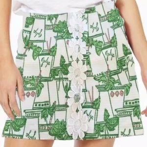EUC Ladies Lilly Pulitzer Just Add Mint Julep Mini Skirt Size 8